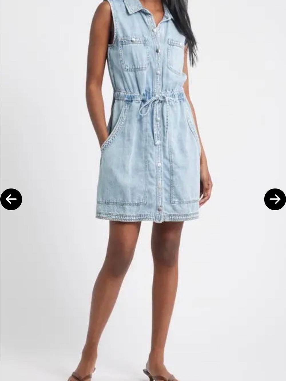 NWOT Rails Erica Sleeveless Denim Mini Dress Size S